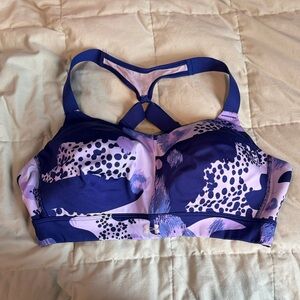 Under Armour Purple & Light Lavender Abstract Pattern Sports Bra